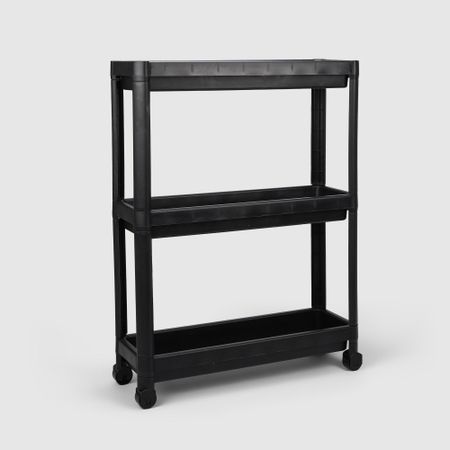 Этажерка Baroness Home трёхъярусная чёрная 52х6,5х70 см