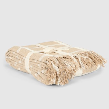 Плед Homelines textiles double бежевый 140х200 см