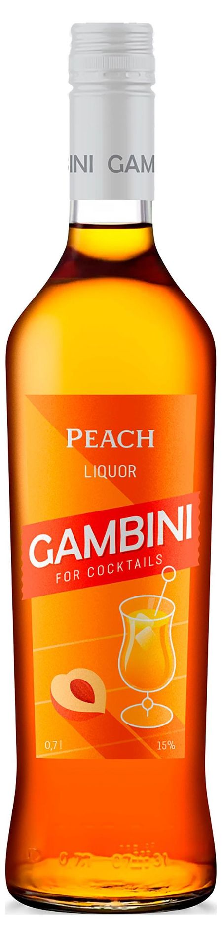 Ликер десертный Gambini Peach Россия, 0,7 л
