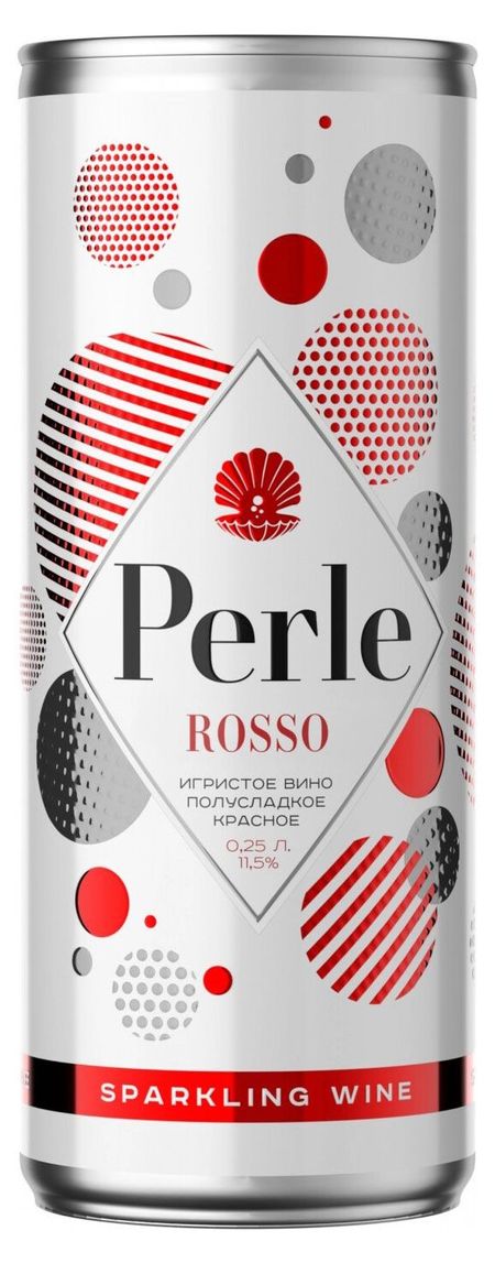 Игристое вино La Petite Perle Rosso красное полусладкое Россия, 0,25 л