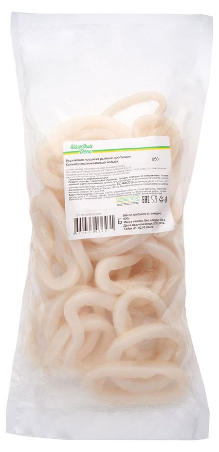 Кольца кальмара гигантского Каждый день, 600 г