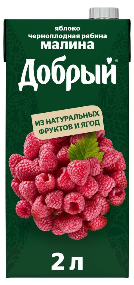 Нектар Добрый Яблоко-Малина-Рябина, 2 л