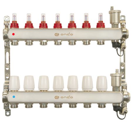 Коллекторная группа с расходомерами Ondo 1 ВР(г) х 7 выходов 3/4 НР(ш) ЕК х 1 ВР(г) формирование математических представлений у подготовительная группа 6 7 лет комплект из 12 карт