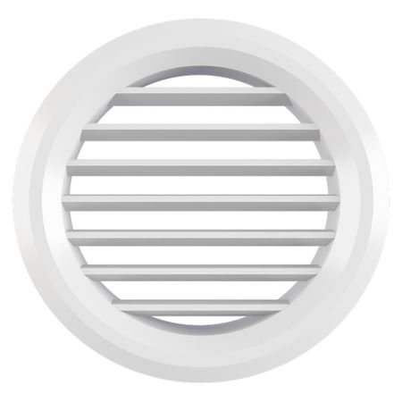 Решетка вентиляционная пластиковая дверная НашВент d50 мм белая (2 шт.)