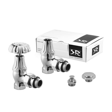 Комплект терморегулирующий угловой SR Rubinetterie Floral Old Style 1/2 для радиатора (K337-1500C000)