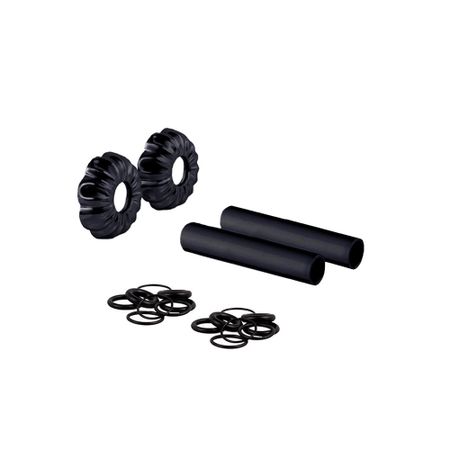 Трубки SR Rubinetterie декоративные 18-20 мм для радиатора с отражателем черные матовые (0497-1500V07S) черные уплотнительные кольца epdm 3 мм