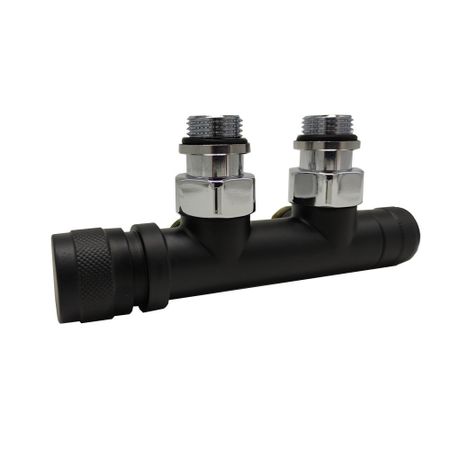 Узел нижнего подключения угловой SR Rubinetterie Tondera 1/2 НР(ш) х 3/4 НР(ш) ЕК для радиатора (0683-1500VCES)