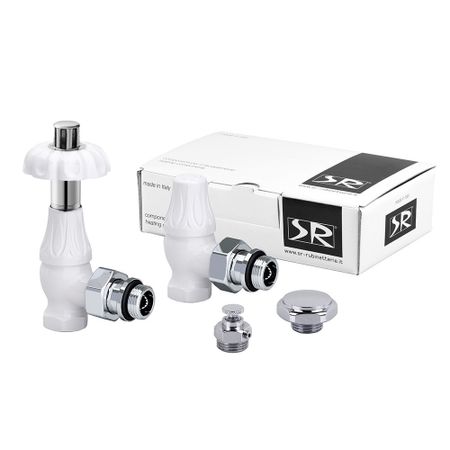 Комплект терморегулирующий угловой SR Rubinetterie Floral Old Style 1/2 для радиатора (K371-1500VC0A) leenkea крышки для труб радиатора 4 шт 15 мм