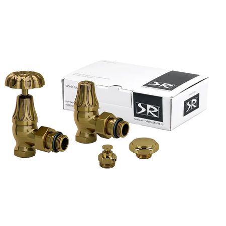 Комплект терморегулирующий угловой SR Rubinetterie Floral Old Style 1/2 для радиатора (K337-1500Z000) комплект для ручной дрели huxuan 18650