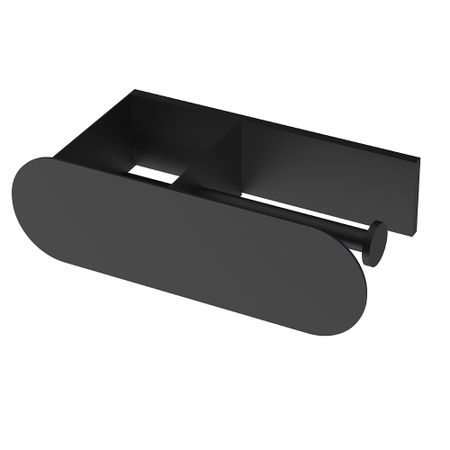 Держатель для туалетной бумаги Flow Round с полкой металл черный (Fl-ro-du26пр-ч) держатель наконечника газового диффузора 15ak mb15ak