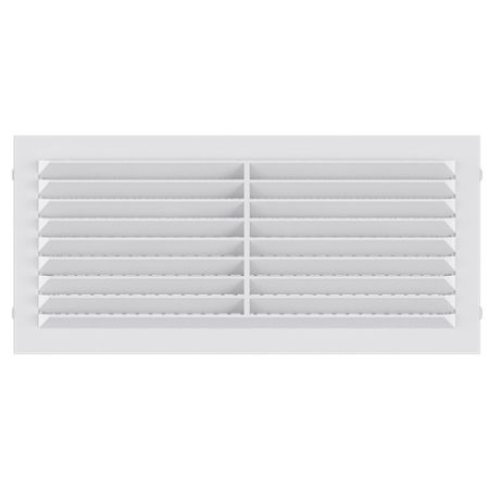 Решетка вентиляционная пластиковая дверная НашВент 80х170 мм с сеткой белая
