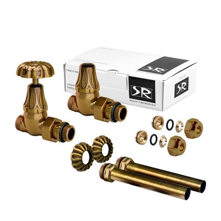 Комплект терморегулирующий SR Rubinetterie Floral Old Style 1/2 х 24/19 для радиатора (A340-1500Z000/A340-1500Z0P0) комплект для ручной дрели huxuan 18650
