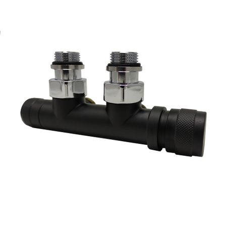 Узел нижнего подключения угловой SR Rubinetterie Tondera 1/2 НР(ш) х 3/4 НР(ш) ЕК для радиатора (0681-1500VCES)