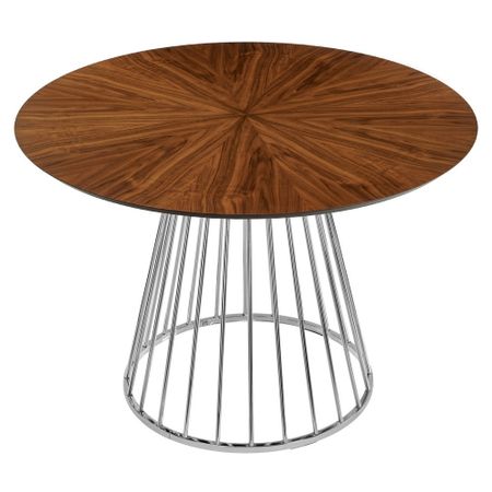 Стол кухонный круглый d1,1 м орех/хром Liverpool (RF 0519) кинезио тейп bradex 500х5 см