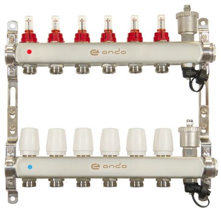 Коллекторная группа с расходомерами Ondo 1 ВР(г) х 6 выходов 3/4 НР(ш) ЕК х 1 ВР(г) формирование математических представлений у подготовительная группа 6 7 лет комплект из 12 карт