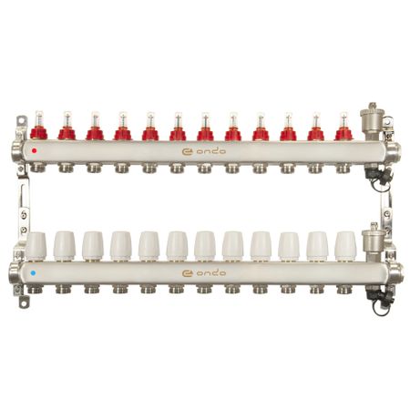 Коллекторная группа с расходомерами Ondo 1 ВР(г) х 12 выходов 3/4 НР(ш) ЕК х 1 ВР(г) формирование математических представлений у подготовительная группа 6 7 лет комплект из 12 карт