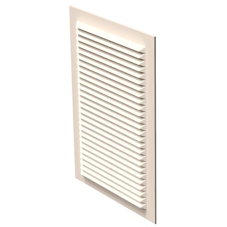 Решетка вентиляционная пластиковая приточно-вытяжная НашВент 192х192 мм с сеткой слоновая кость