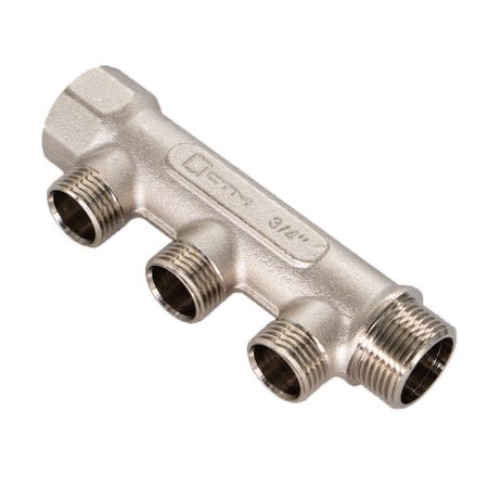 Коллектор СТМ 3/4 ВР(г) х 3 выхода 1/2 НР(ш) х 3/4 НР(ш) (C3MM3412) алюминиевый 2 75 70 мм впускной коллектор с чпу корпус дроссельной заслонки для двигателя mitsubishi lancer evo 7 8 9 4g63 01 05 sl