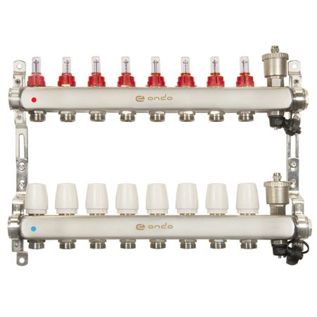 Коллекторная группа с расходомерами Ondo 1 ВР(г) х 8 выходов 3/4 НР(ш) ЕК х 1 ВР(г) формирование математических представлений у подготовительная группа 6 7 лет комплект из 12 карт