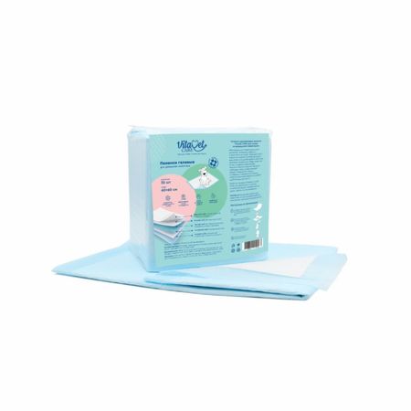 Наполнители VitaVet Пеленки с фиксирующими полосками, 60х60 см. (35 шт)