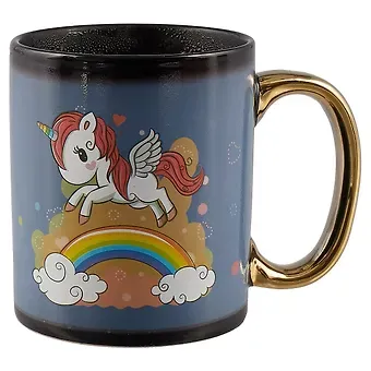 Кружка-хамелеон Единорог (330мл) (керамика)