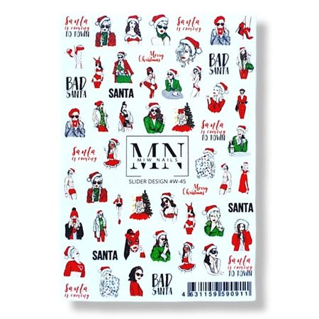 Слайдеры MIW NAILS Слайдер дизайн для ногтей снегурочка девушки медная статуя девушки