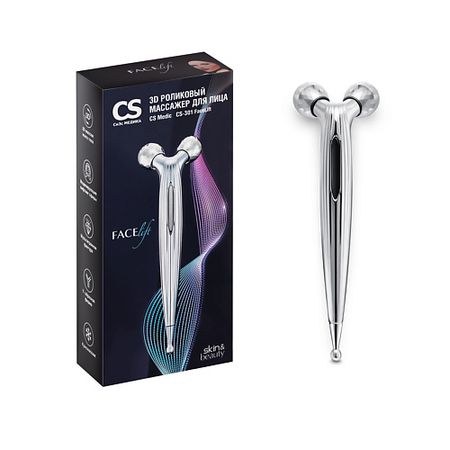 Массажер для лица CS MEDICA Массажер для лица роликовый 3D CS-301 FaceLift роликовый резак для теста leenkea 19 5 12 см