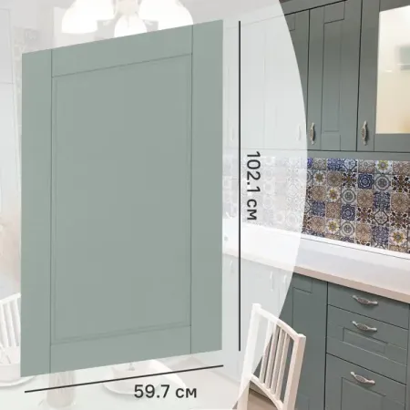 Фасад кухонного шкафа Томари 59.7x102.1 DELINIA ID см МДФ цвет голубой