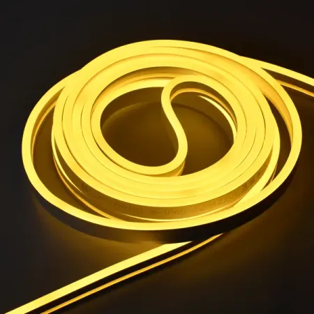 Гибкий неон Iek SMD2835 220В 8 мм 5м 8 Вт/м 120диод/м IP65 3000 К теплый белый свет