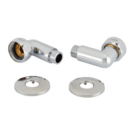 Соединитель угловой для полотенцесушителя VRT 1 ВР(г) х 1/2 НР(ш) хром угловые кронштейны из цинкового сплава угловой код соединитель три в одном мебельные аксессуары