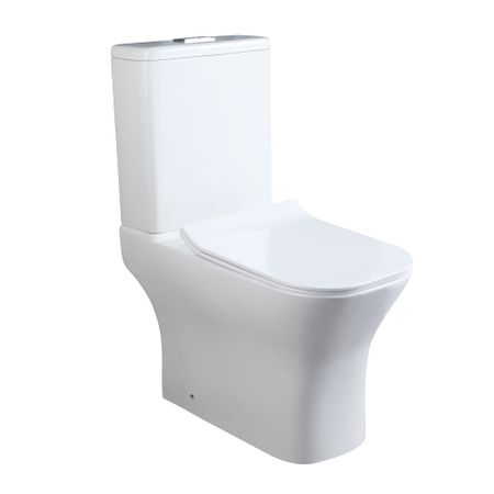 Унитаз-компакт Tokito Tatsumaki Aiko безободковый с горизонтальным выпуском с сиденьем дюропласт микролифт белый (TOK-TATSUMAKI-AISQ)