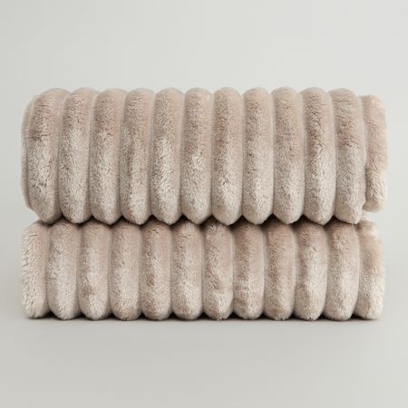 Плед Soft strip, светло-бежевый