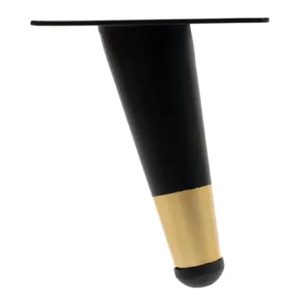 Ножка мебельная прямоугольная Palladium 32x100x32 мм железо цвет черно-золотой столешница прямоугольная 900х600х16мм дуб кантенберри