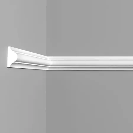 Молдинг настенный полистирол ударопрочный Classic 1 белый 26x13x2000 мм молдинг decomaster 51х11х2400 мм полистирол арт 156 6