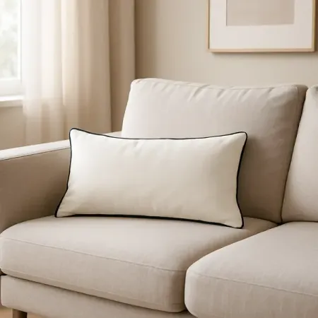 Декоративная подушка Арта 30x50 см цвет молочный