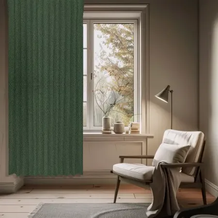 Штора на ленте димаут Хлоя 200x300 см цвет зеленый