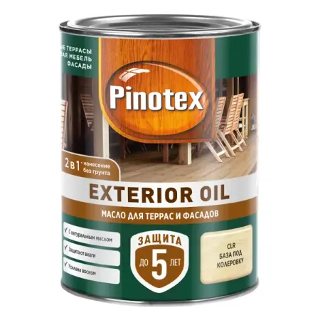 Защитное масло Pinotex Exterior Oil (CLR) цвет прозрачный 0.9 л