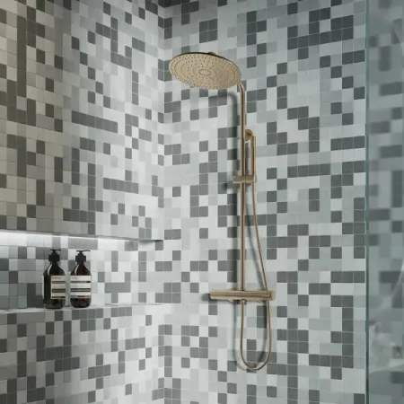 Мозаика керамическая KREAFORTA серый микс 300x300x6 мм керамическая статуэтка японского кота bearpaw