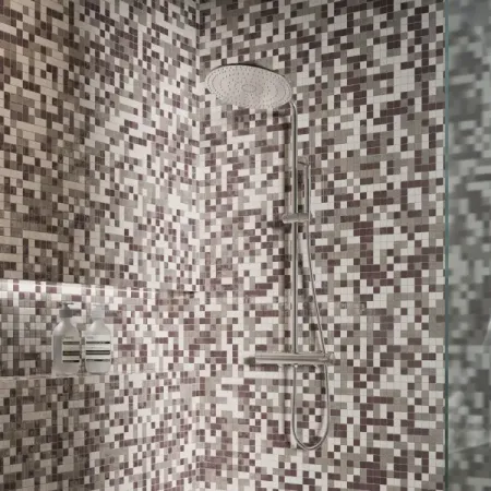 Мозаика стеклянная KREAFORTA бежевый микс 300x300x4 мм