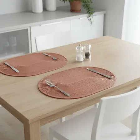 Салфетка под столовые приборы Vidage 45x30 см овальная полипропилен цвет терракот покрытие модульное модуль 30х30см терракот 11шт