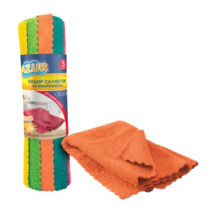 Салфетка из микрофибры AZUR 5штук (30х30 см)