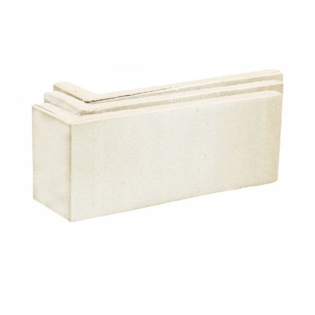 Клинкерная плитка для фасада угловая Terramatic Plato White AC (8 шт.= 0,14 кв.м) слоновая кость 185х60х71х14 мм