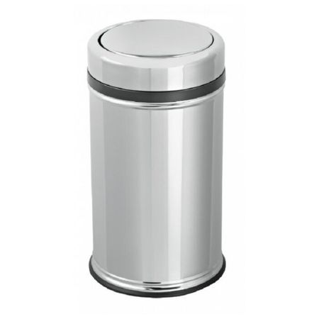 Контейнер для мусора Primanova с вращающейся крышкой 20 л металл хром