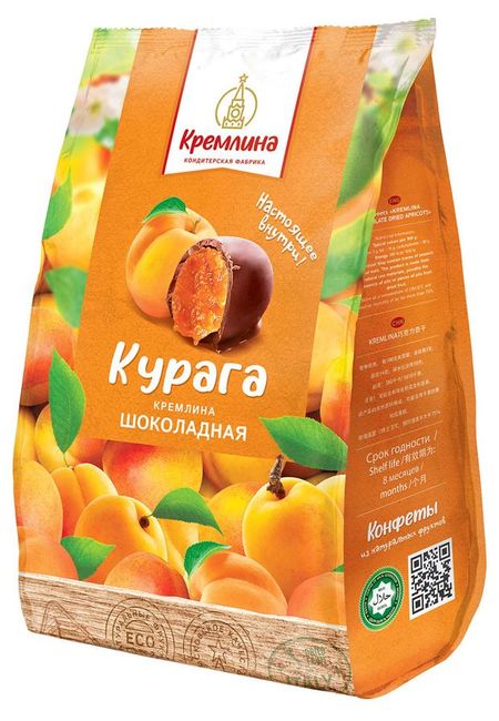 Конфеты Кремлина Курага шоколадная, 190 г