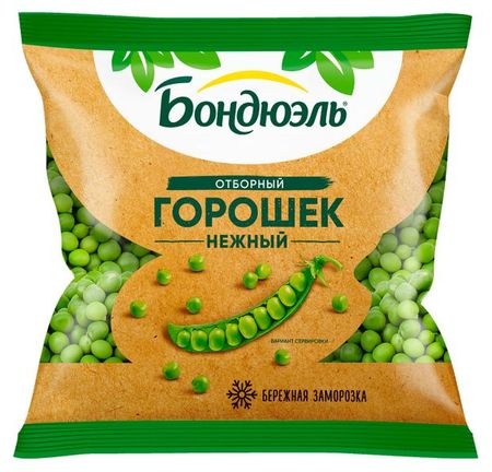 Овощная смесь Зеленый горошек Bonduelle замороженный, 400 г