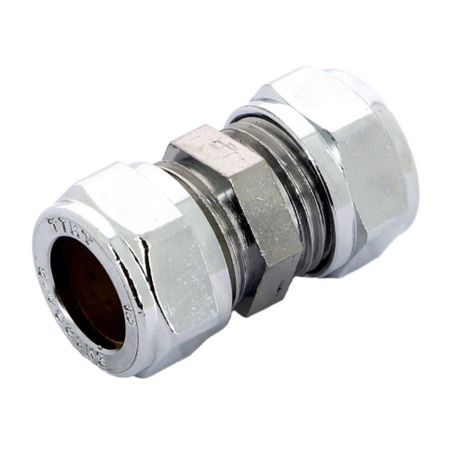 Соединитель прямой Tiemme 12 обж(ц) х 12 обж(ц) (1130011) латунные фитинги sae для медных трубок