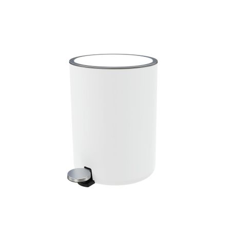 Ведро для мусора Primanova Lenox с крышкой 5 л пластик белое с педалью 2 шт great wall v200 v240 x200 x240 hover cuv h3 h5 wingle педаль сцепления педаль тормоза накладка резиновая крышка противоскользящая накладка педаль кожа