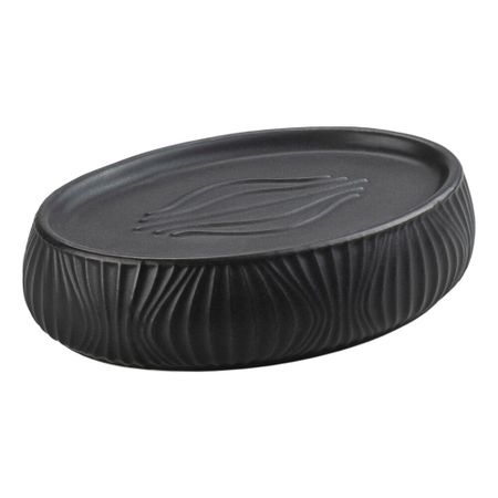 Мыльница для ванной Primanova Soul настольная керамика черная (DR-78001)