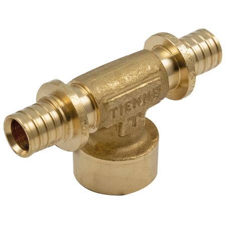 Тройник Tiemme 20 мм х 1/2 ВР(г) х 20 мм латунь (1710248) тройник mpf 1 2 вр нр нр с ограничителем латунь резьба