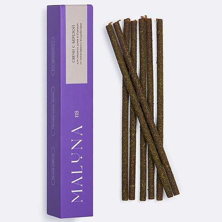 Набор декоративных свечей MALUNA Магические коричневые свечи с березой